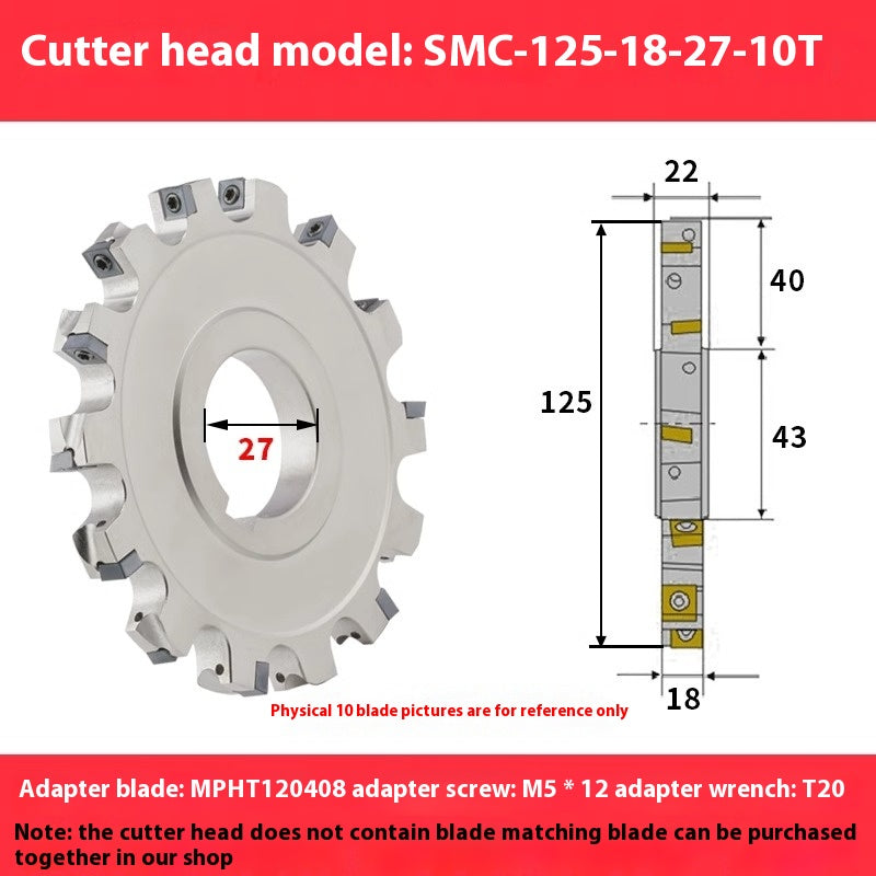 2083-CNC SMP 3 face and face milling cutter head saw blade sleeve indexable milling T-slot cutter head MPHT06 0812 Shandong Denso Pricision Tools Co.,Ltd.